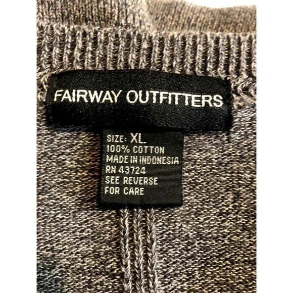 Fairway Outfitters Mens Size XL Gray Sleeveless Sweater Vest Golf - Picture 8 of 9